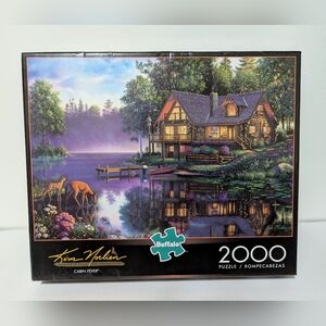 Buffalo Games 2000-Piece Jigsaw Puzzle Titled Cabin Fever By Artist Kim Norlien